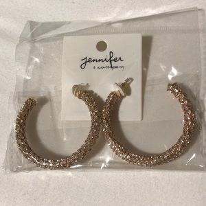 Gold Diamond hoop earrings